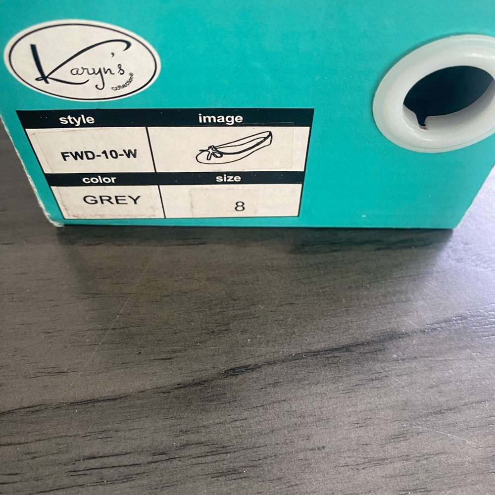 Grey flats size 8, women shoe